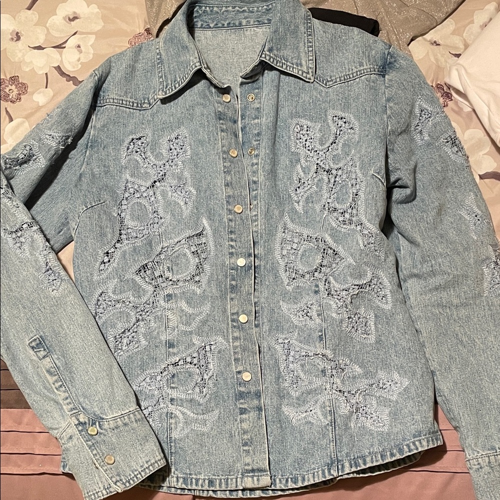 Vintage Embroidered Denim Jacket